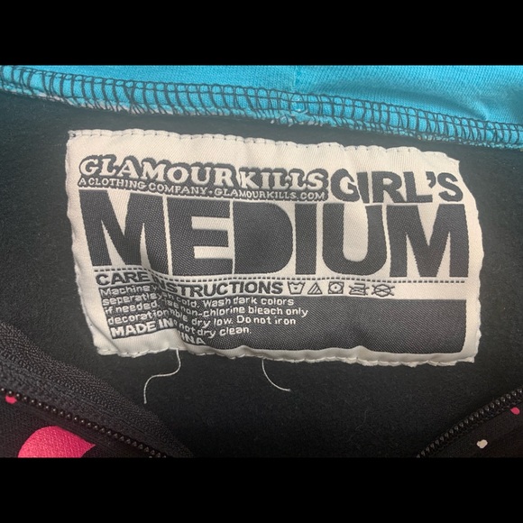 Glamour Kills Paint Splatter Pig Logo Hoodie - Picture 2 of 4